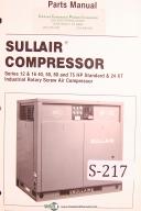Sullair Series 12, 16, 50, 50, 60, 75 HP & 24 KT, Screw Compressor, Parts Manual